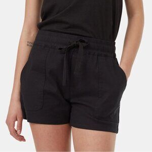TENTREE Organic Cotton & Hemp Instow Shorts 3" Pull-On Hi-Rise Black Women Small